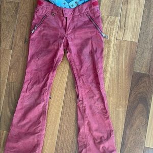 Roxy distressed ox blood snow pants- xs❄️ ❤️